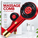 Red light therapy scalp massager